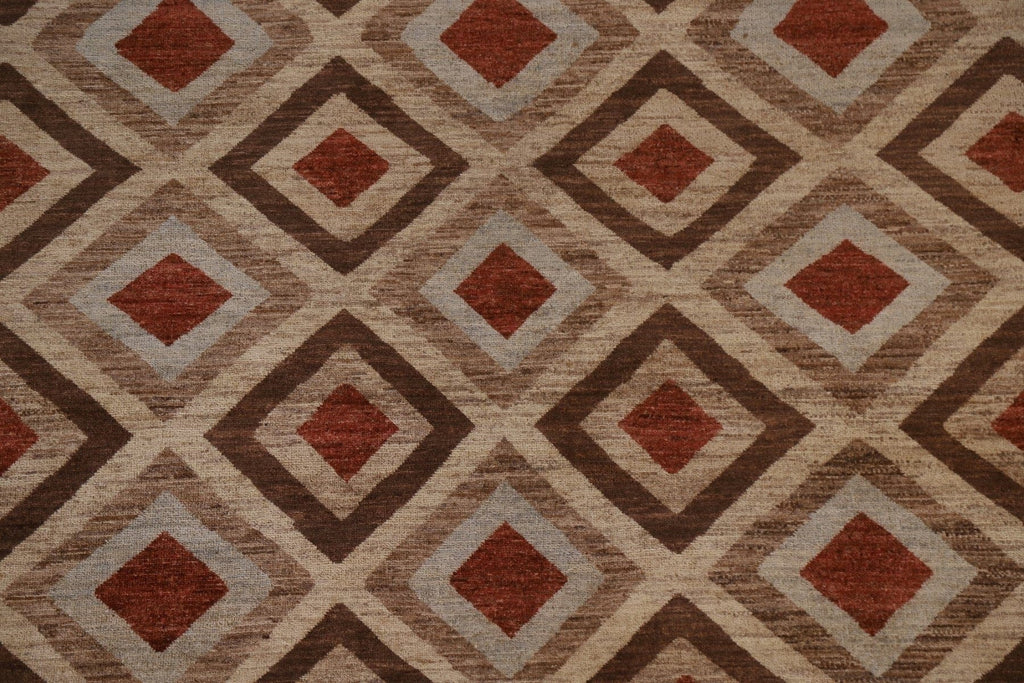 Geometric Gabbeh Kashkoli Wool Area Rug 7x9