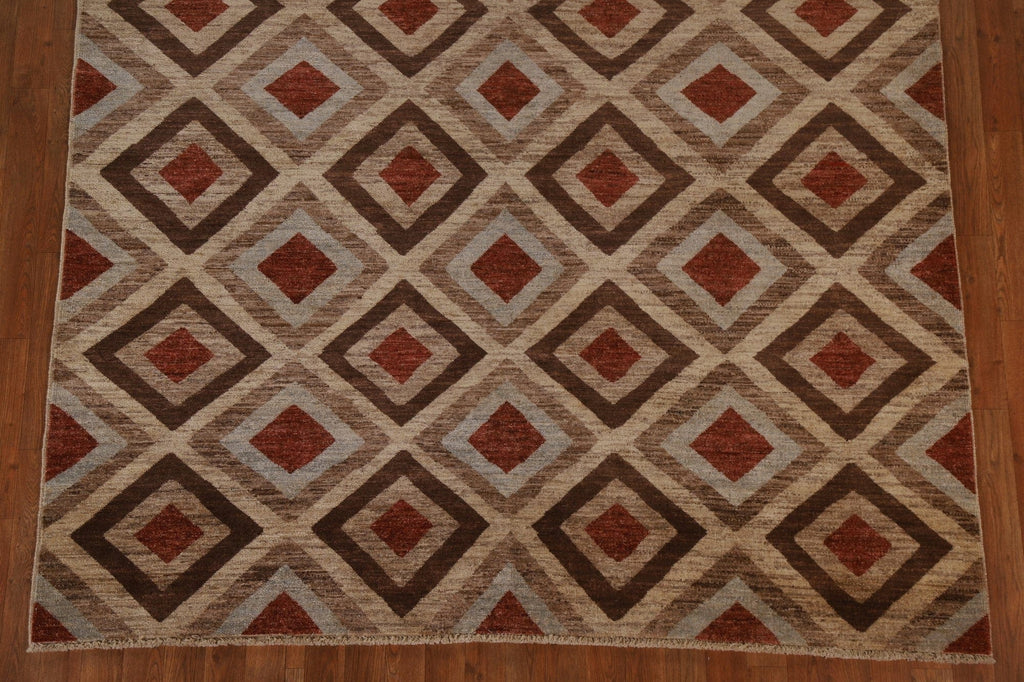 Geometric Gabbeh Kashkoli Wool Area Rug 7x9