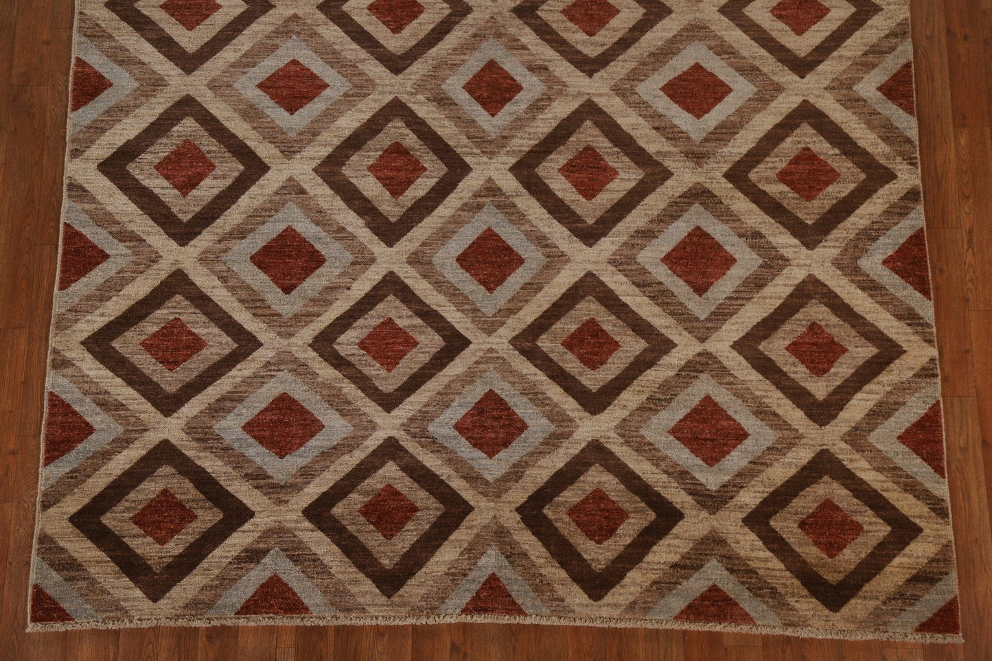 Geometric Gabbeh Kashkoli Wool Area Rug 7x9