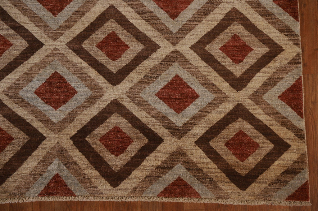 Geometric Gabbeh Kashkoli Wool Area Rug 7x9