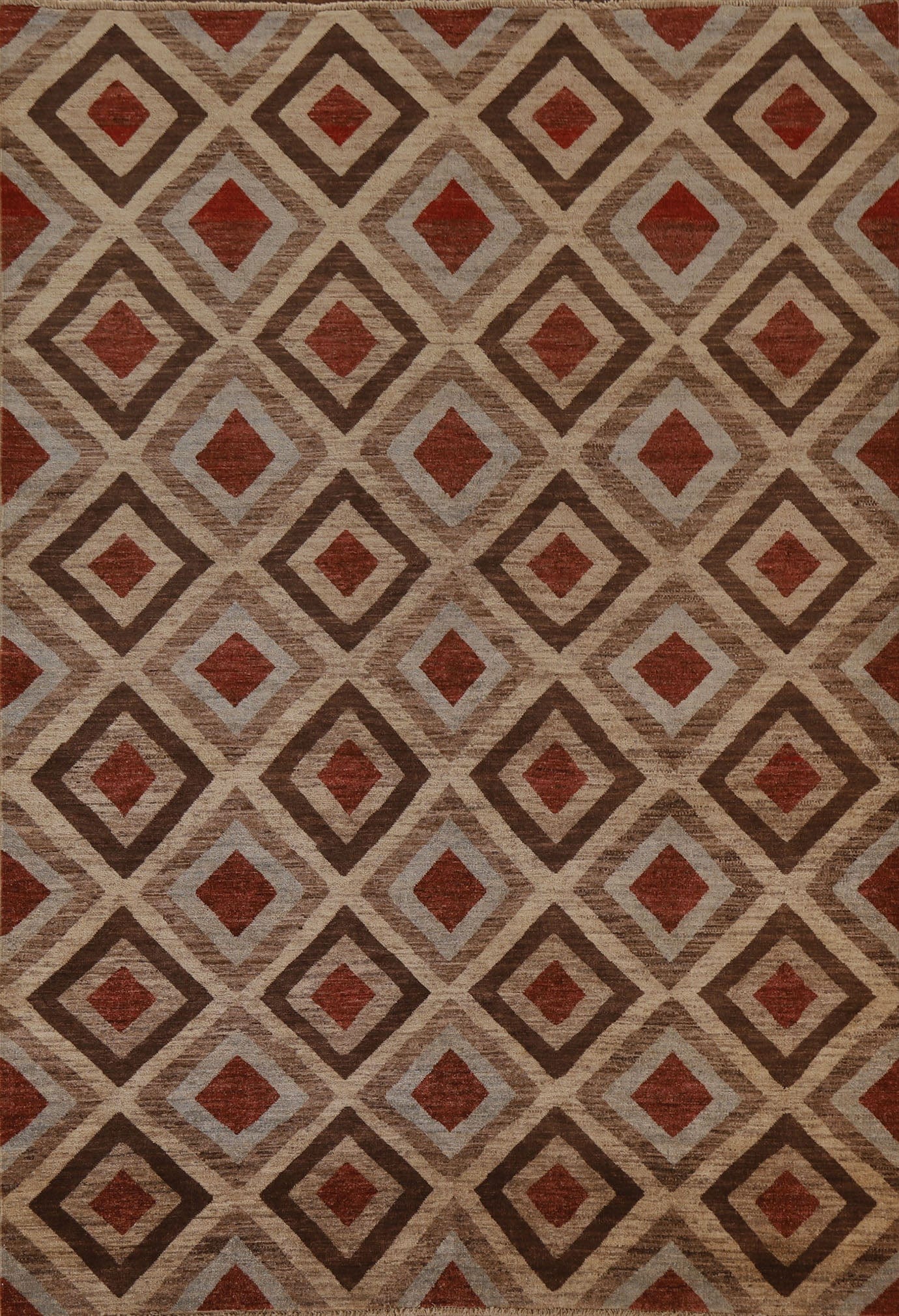 Geometric Gabbeh Kashkoli Wool Area Rug 7x9