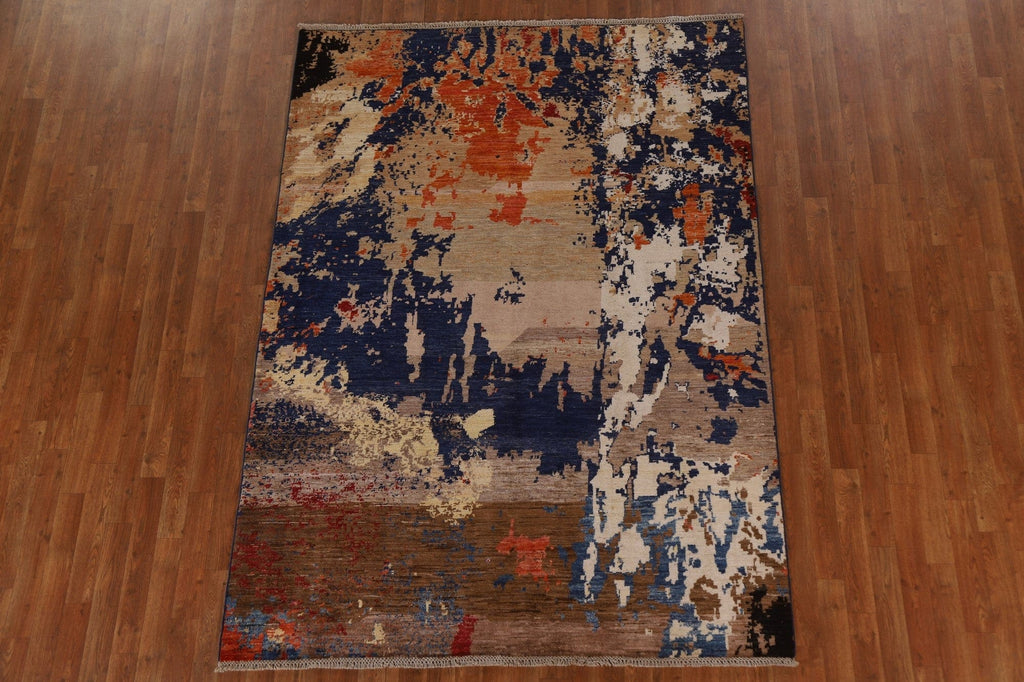 Contemporary Abstract Area Rug 6x8