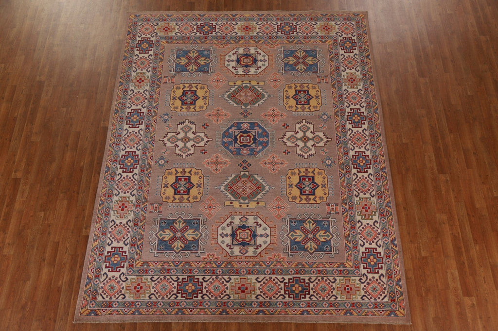 Geometric Kazak Vegetable Dye Area Rug 8x10