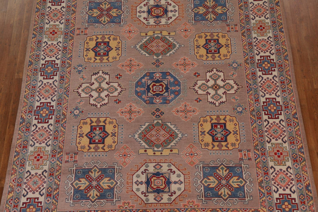 Geometric Kazak Vegetable Dye Area Rug 8x10