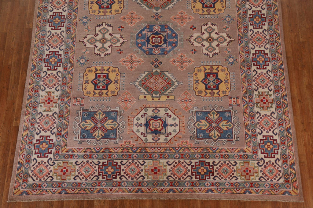 Geometric Kazak Vegetable Dye Area Rug 8x10