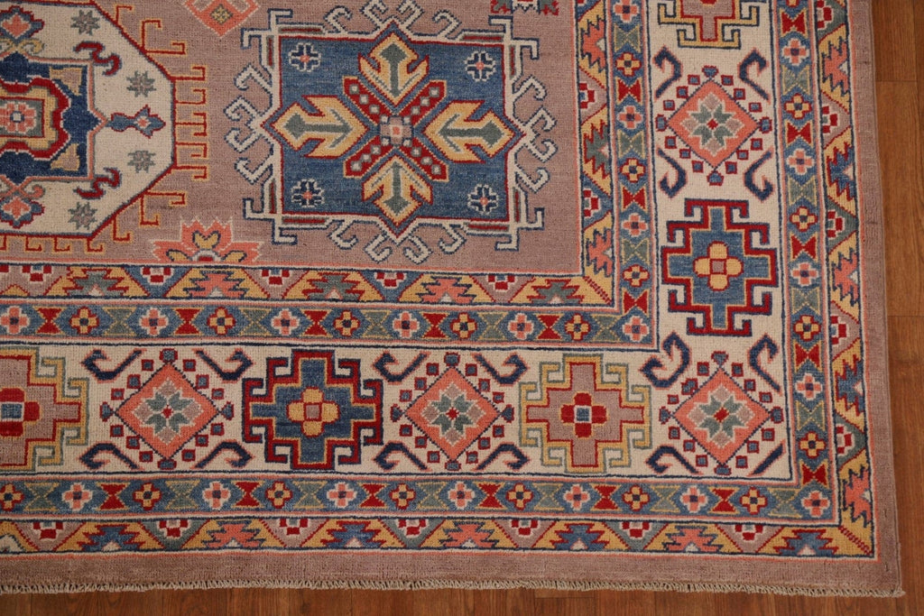 Geometric Kazak Vegetable Dye Area Rug 8x10