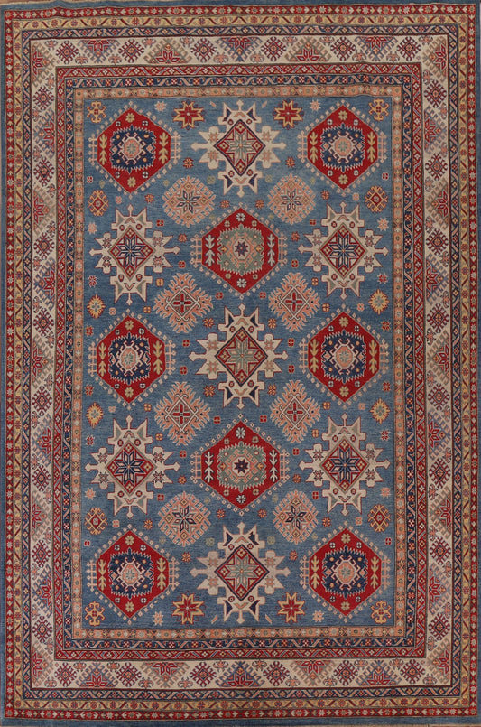 Vegetable Dye Kazak Light Blue Area Rug 9x12