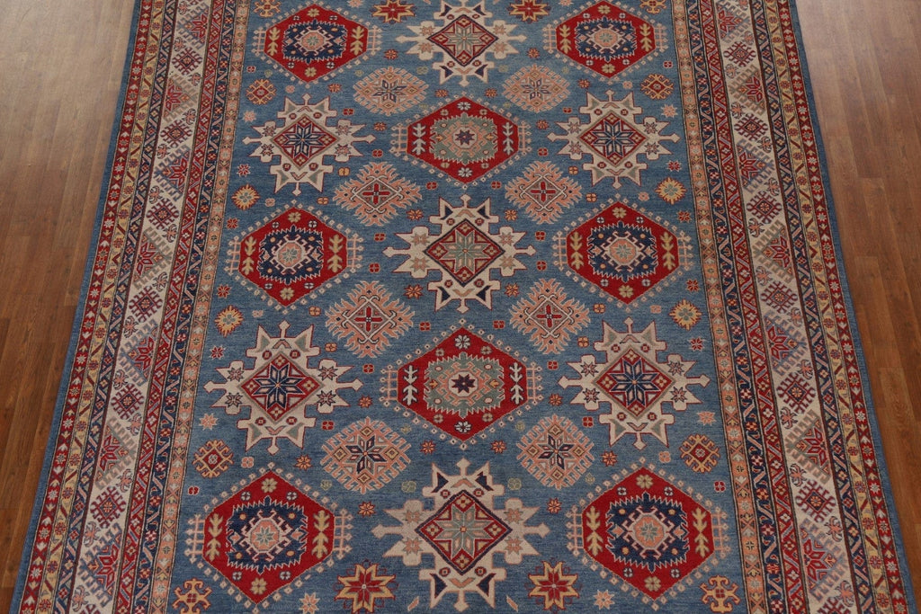 Vegetable Dye Kazak Light Blue Area Rug 9x12