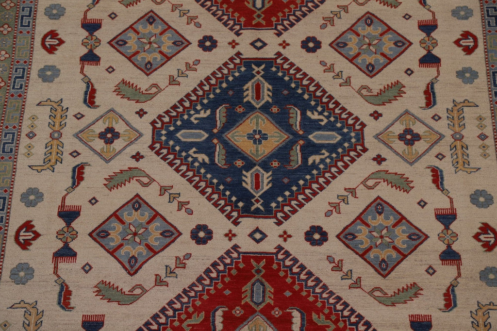 Geometric Kazak Vegetable Dye Area Rug 9x12