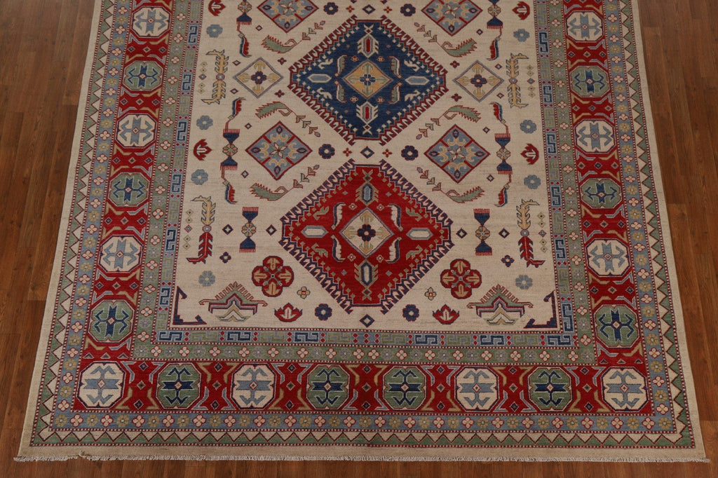 Geometric Kazak Vegetable Dye Area Rug 9x12