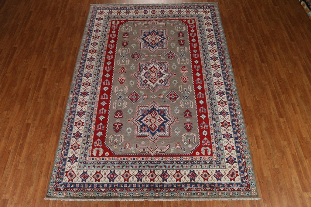 Geometric Kazak Vegetable Dye Area Rug 8x12