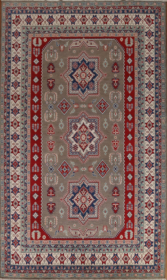 Geometric Kazak Vegetable Dye Area Rug 8x12