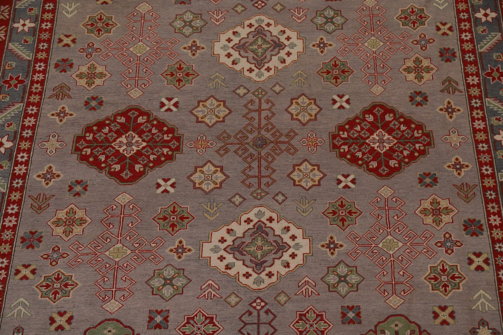 Geometric Kazak Vegetable Dye Large Area Rug 10x14