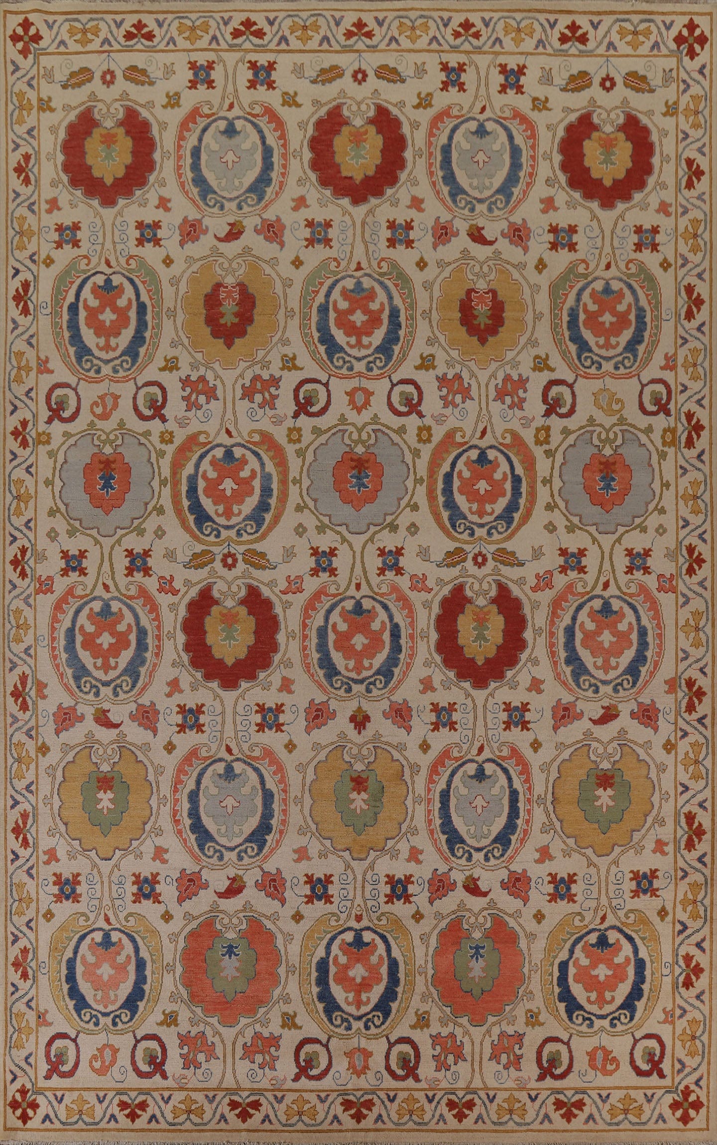 All-Over Kazak Vegetable Dye Area Rug 9x13