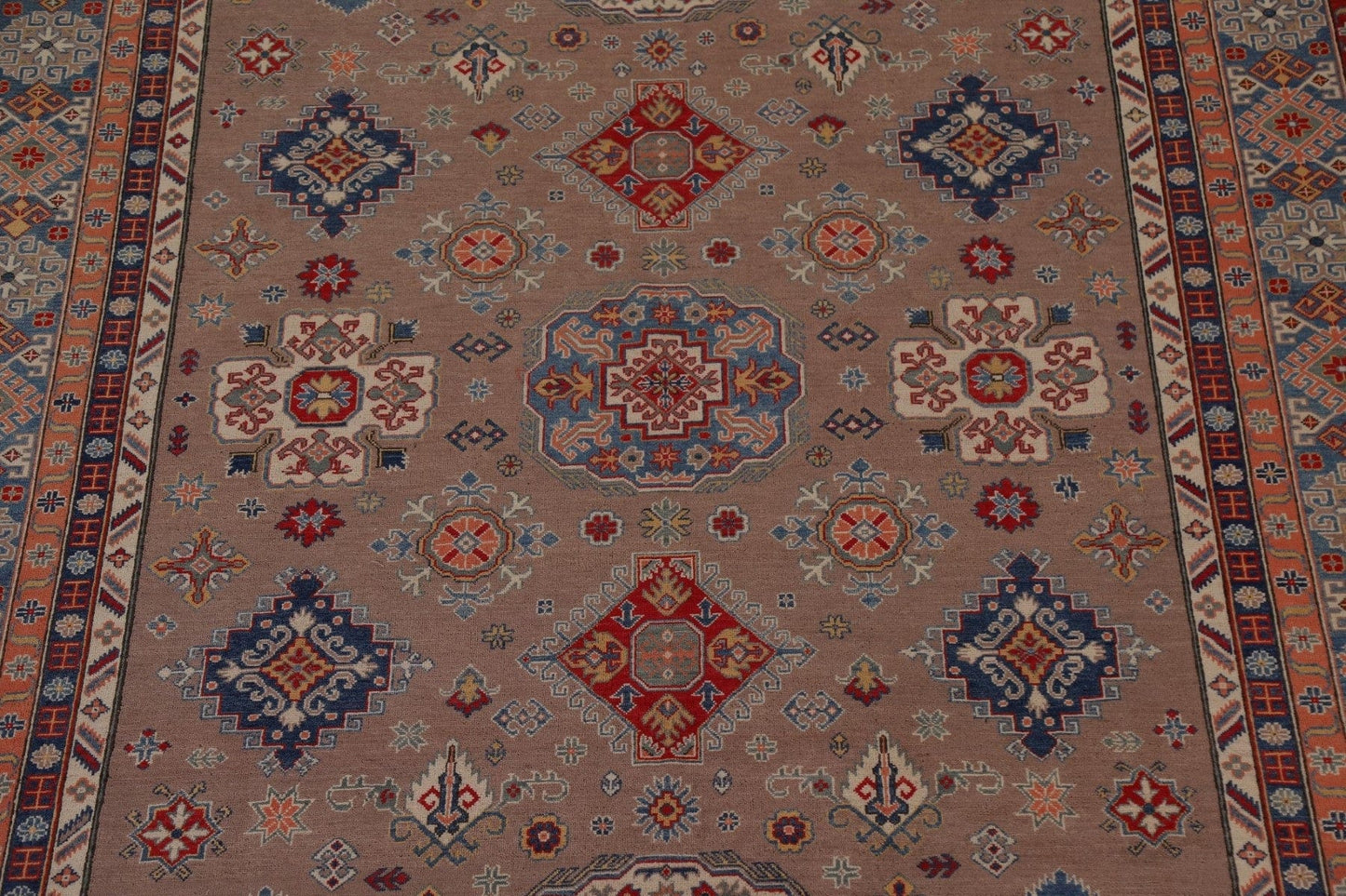 Vegetable Dye Kazak Large Area Rug 10x14