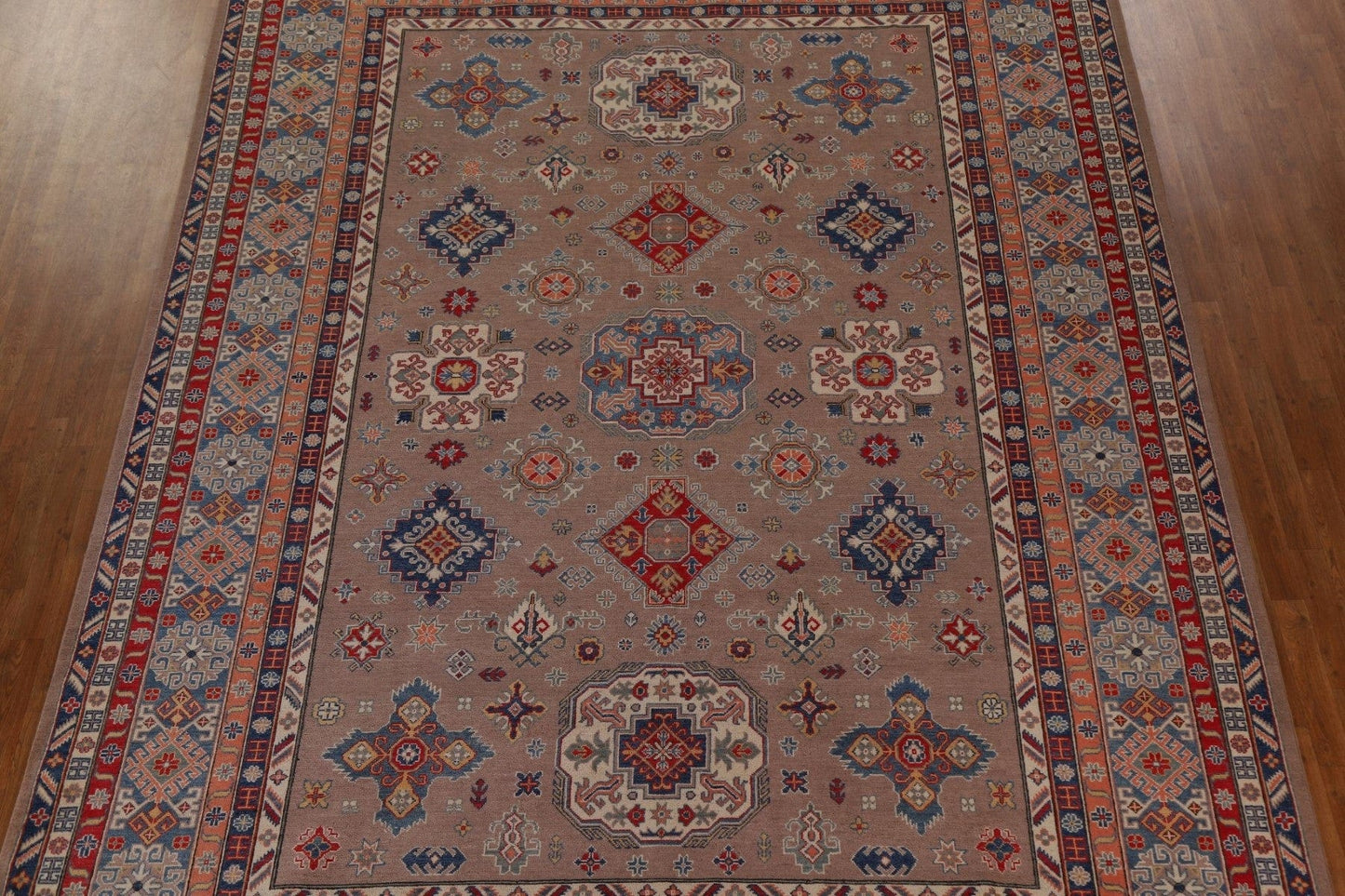 Vegetable Dye Kazak Large Area Rug 10x14