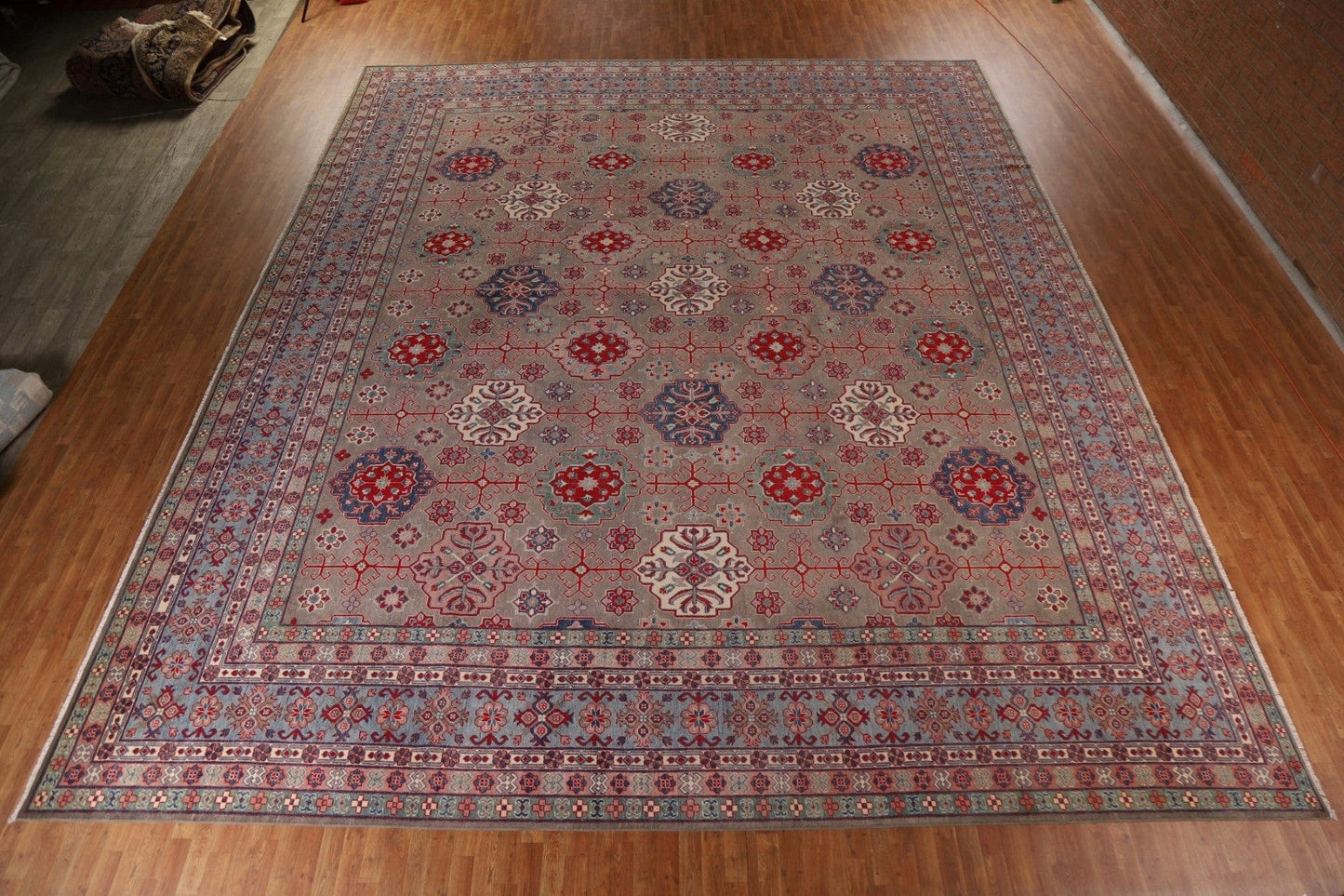 Geometric Wool Kazak Oriental Large Rug 17x20