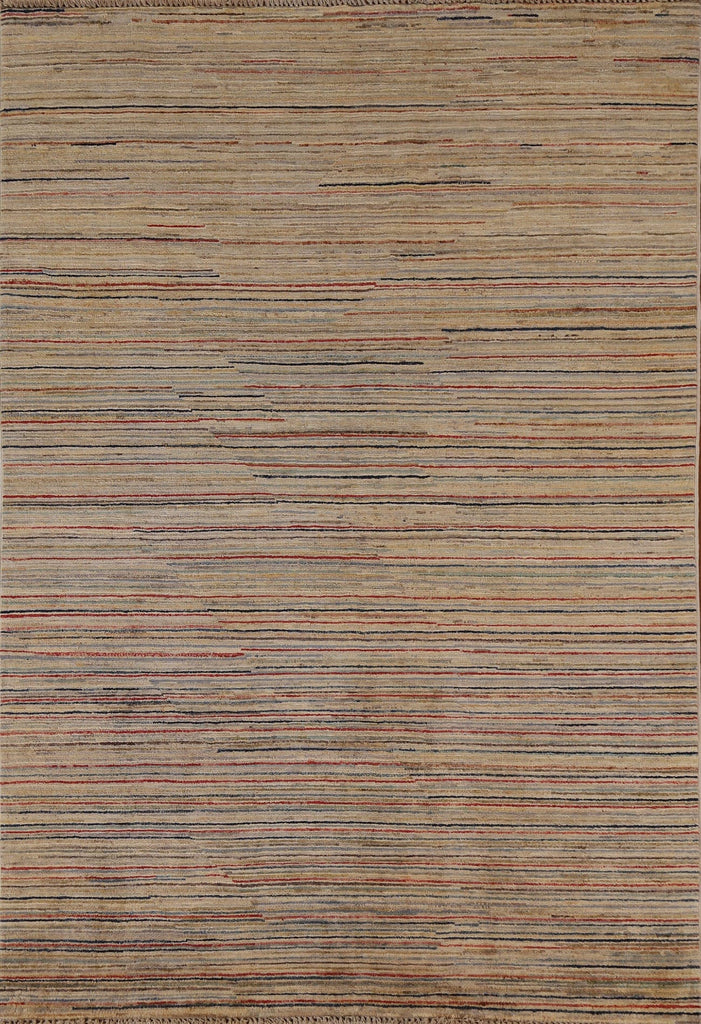 Striped Gabbeh Kashkoli Wool Area Rug 5x7