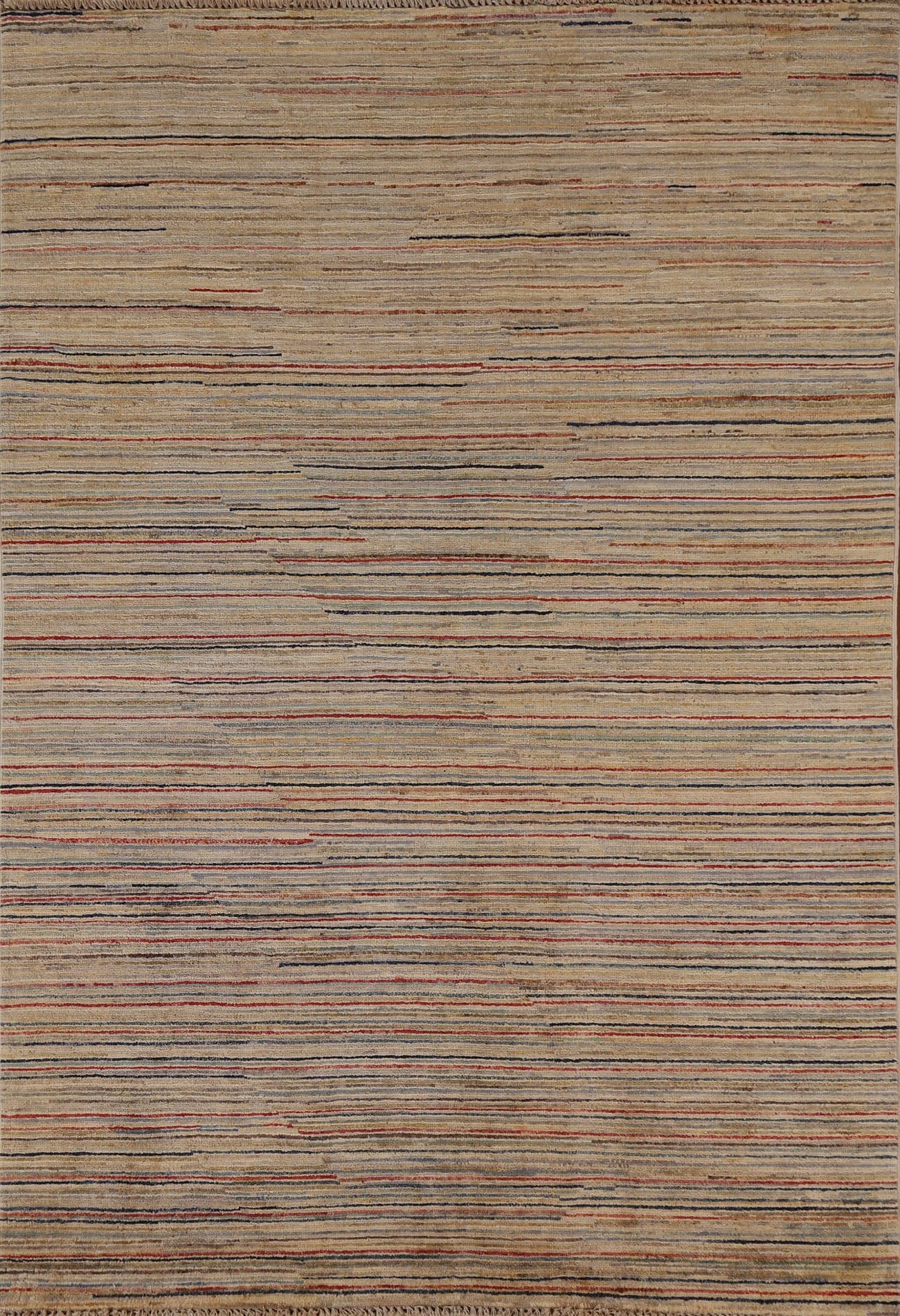 Striped Gabbeh Kashkoli Wool Area Rug 5x7