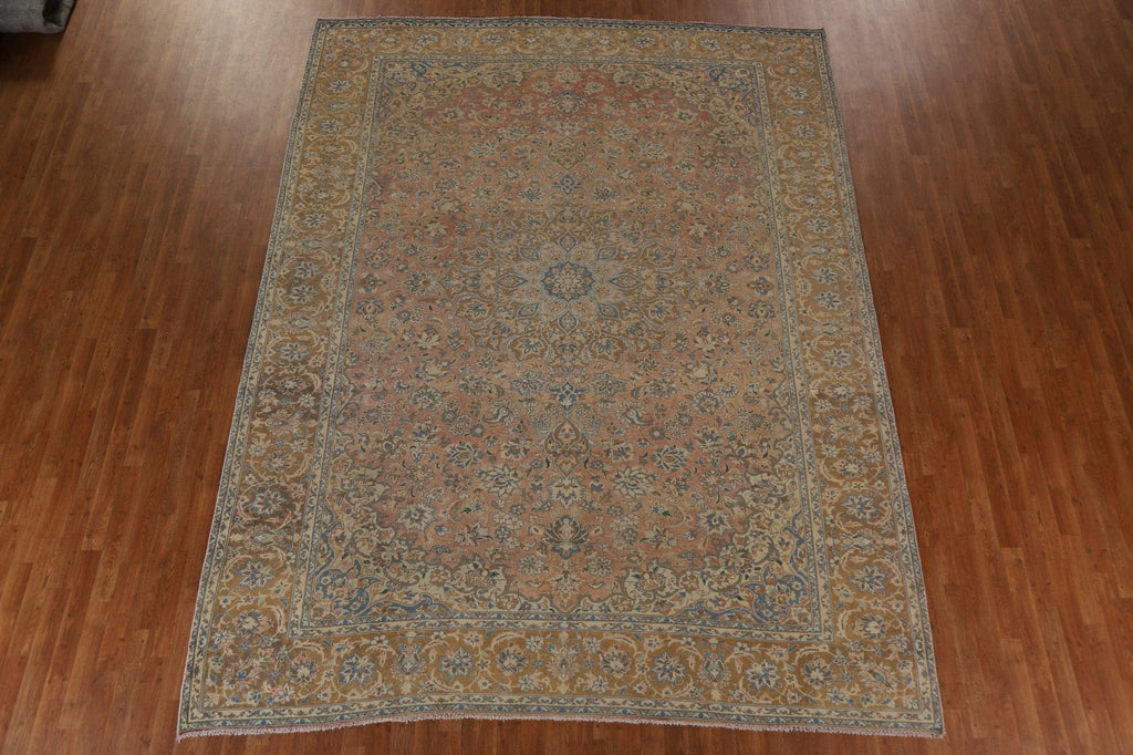 Distressed Najafabad Persian Area Rug 9x12