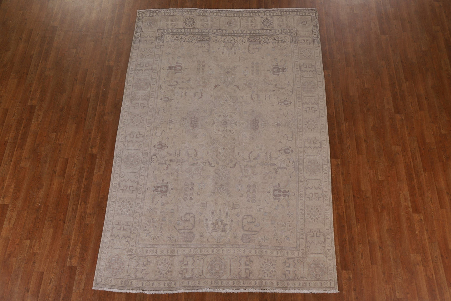 Distressed Muted Tabriz Persian Area Rug 6x10