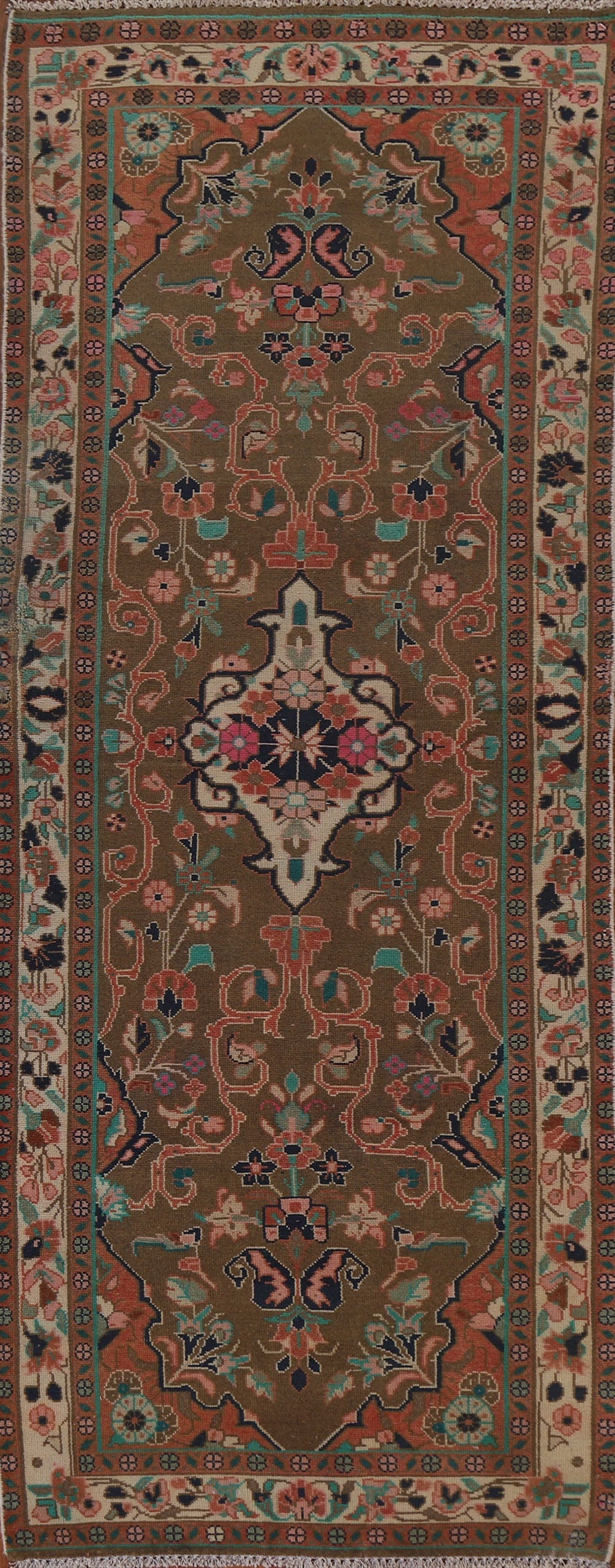 Brown Mahal Persian Runner Rug 3x9