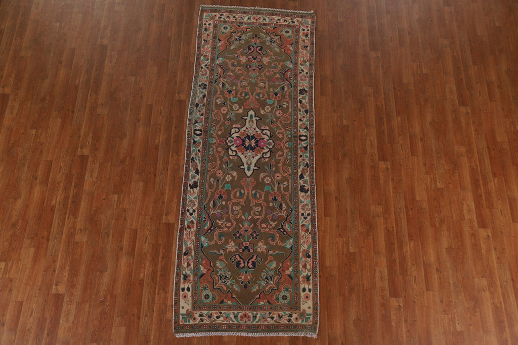 Brown Mahal Persian Runner Rug 3x9