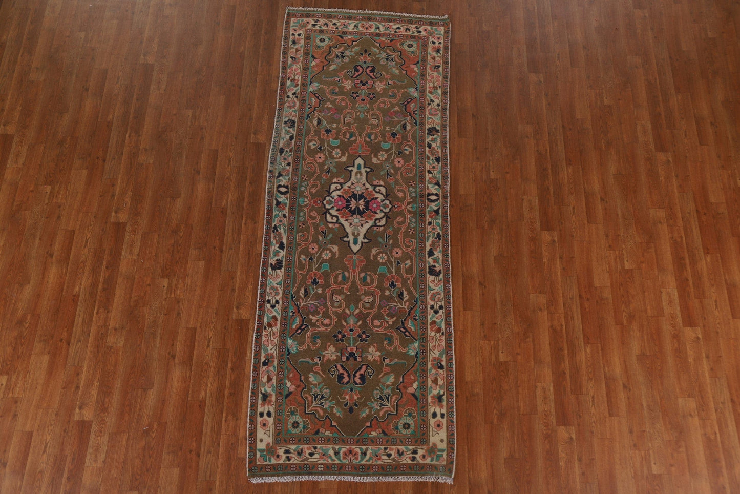 Brown Mahal Persian Runner Rug 3x9