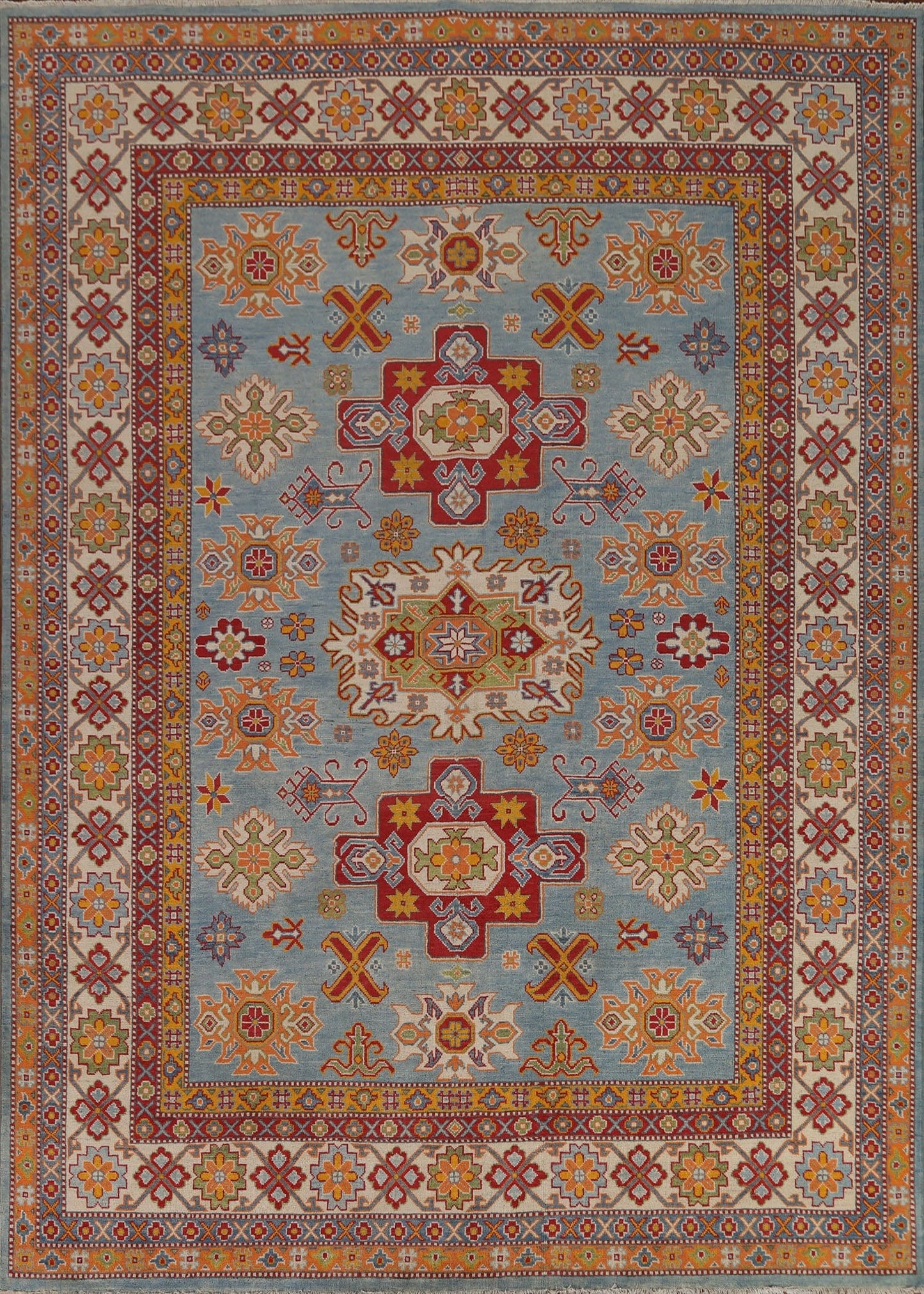 Geometric Kazak Handmade Area Rug 8x10