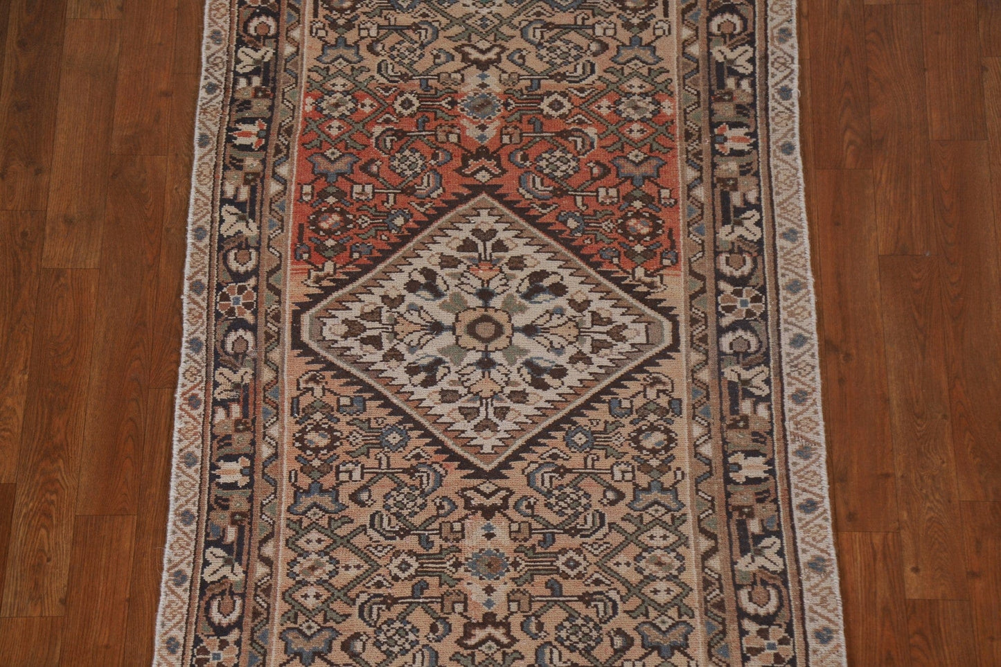 Vintage Hamedan Persian Runner Rug 3x10