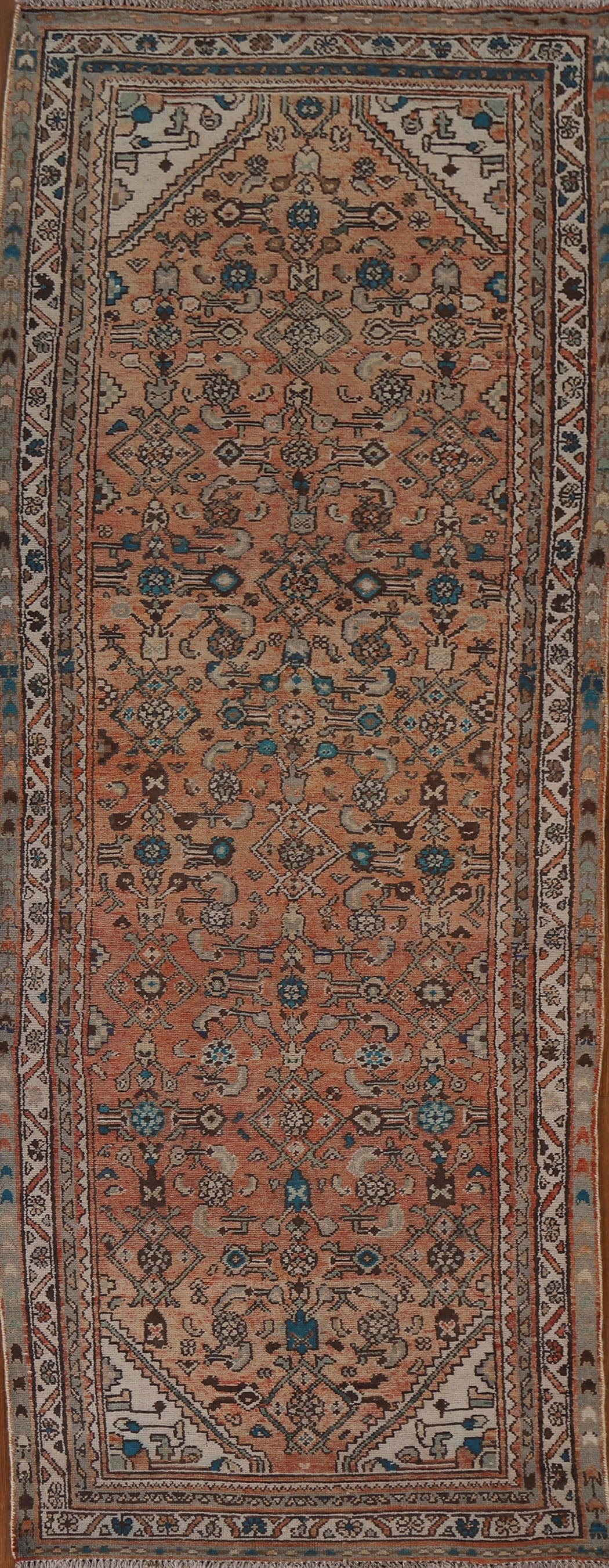 Vintage Wool Malayer Persian Runner Rug 3x9