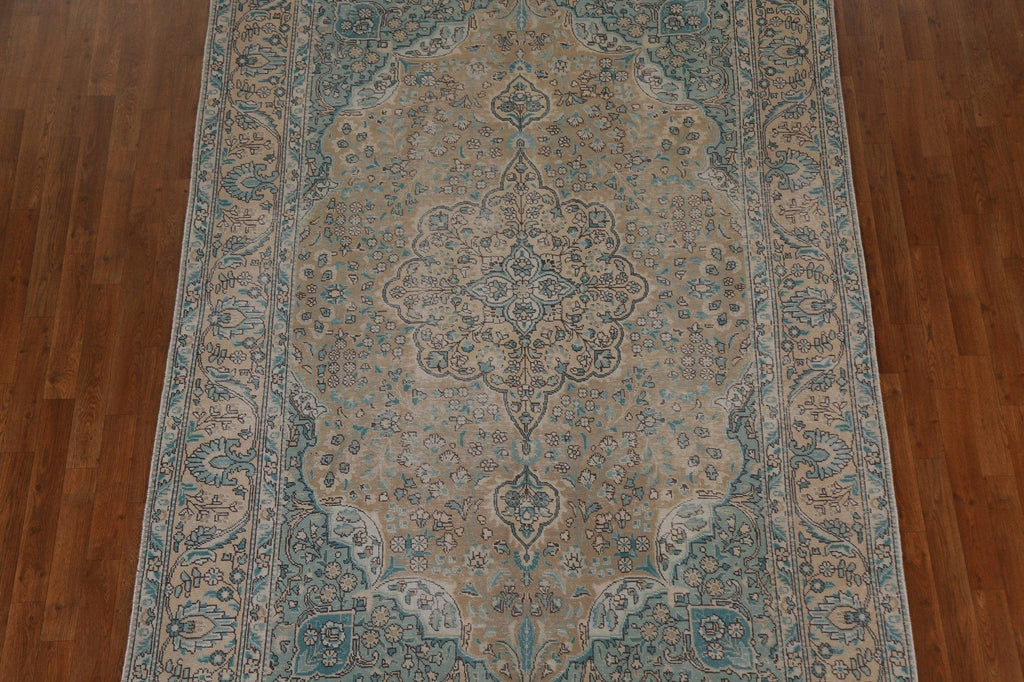 Distressed Tabriz Persian Area Rug 6x9