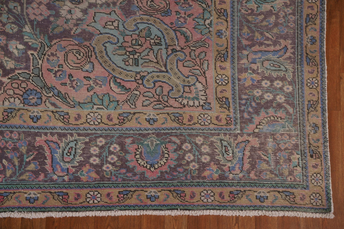 Over-Dyed Floral Tabriz Persian Area Rug 8x11