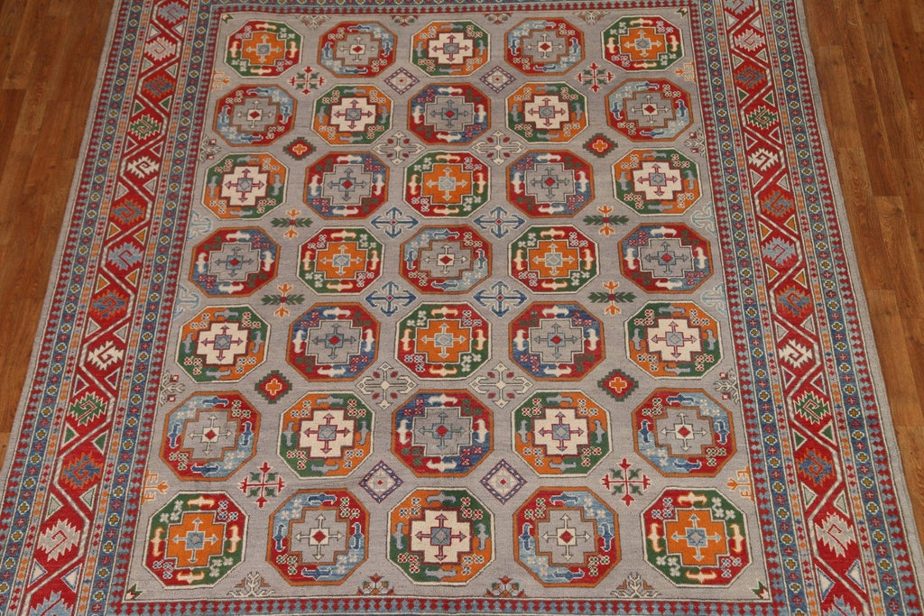 Geometric Kazak Wool Area Rug 8x10