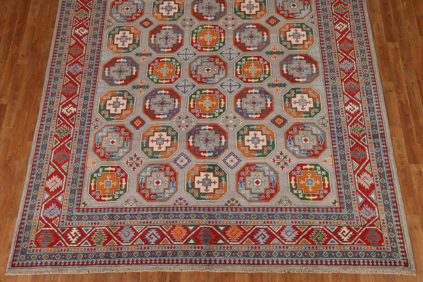 Geometric Kazak Wool Area Rug 8x10