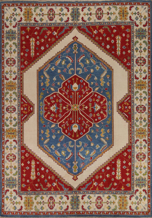 Geometric Kazak Wool Area Rug 8x10