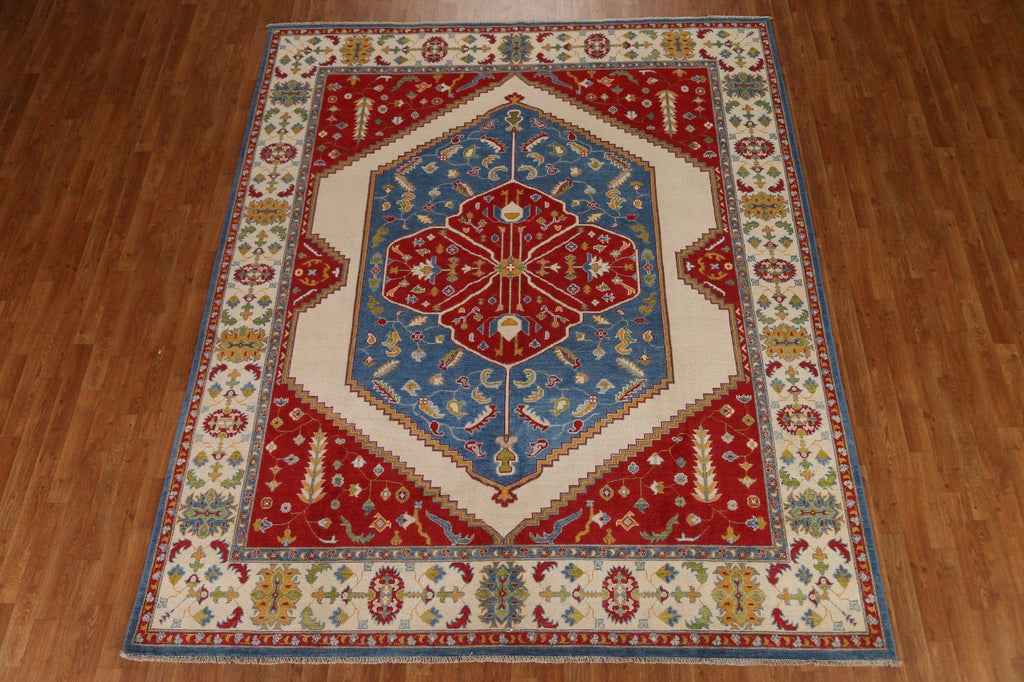 Geometric Kazak Wool Area Rug 8x10