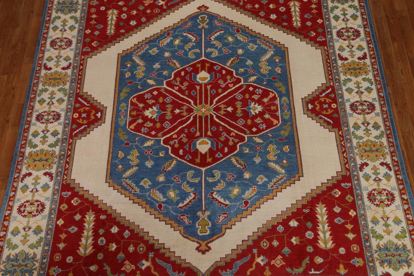 Geometric Kazak Wool Area Rug 8x10