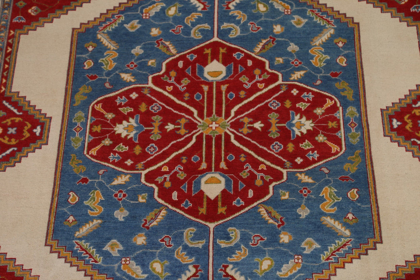 Geometric Kazak Wool Area Rug 8x10