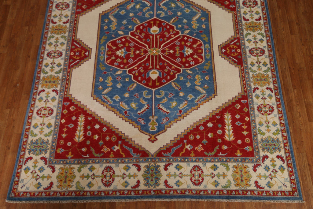 Geometric Kazak Wool Area Rug 8x10