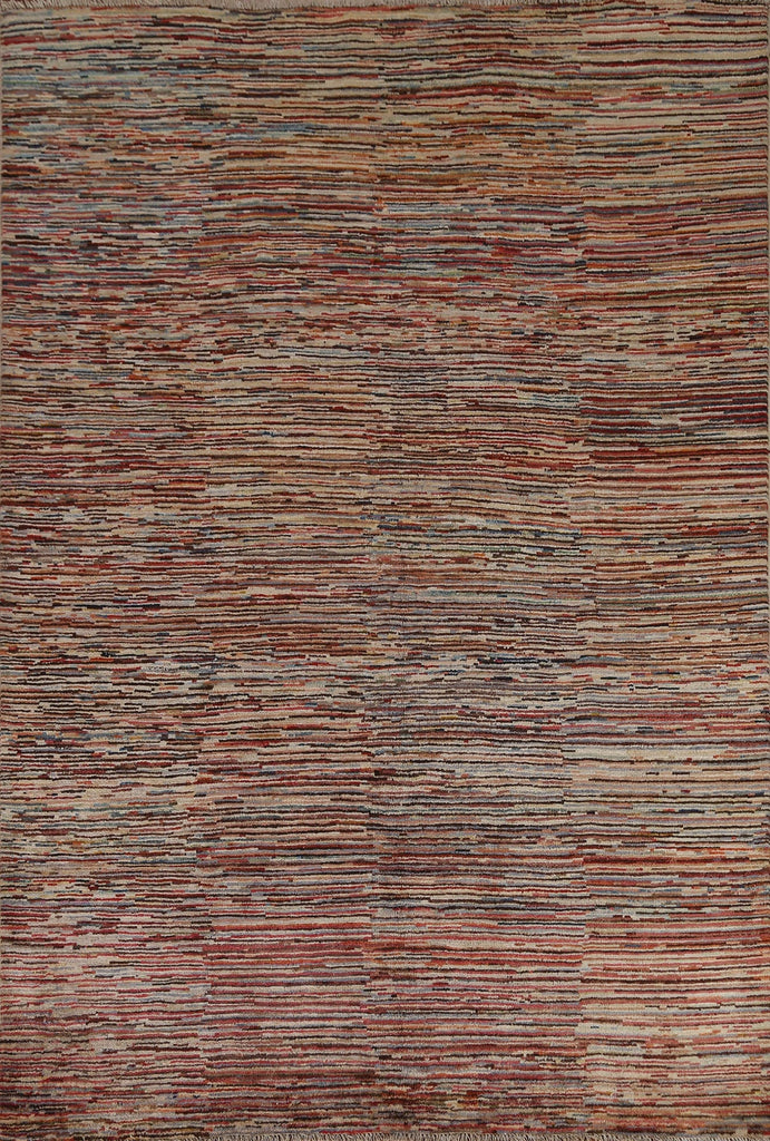 Striped Gabbeh Kashkoli Oriental Area Rug 6x8