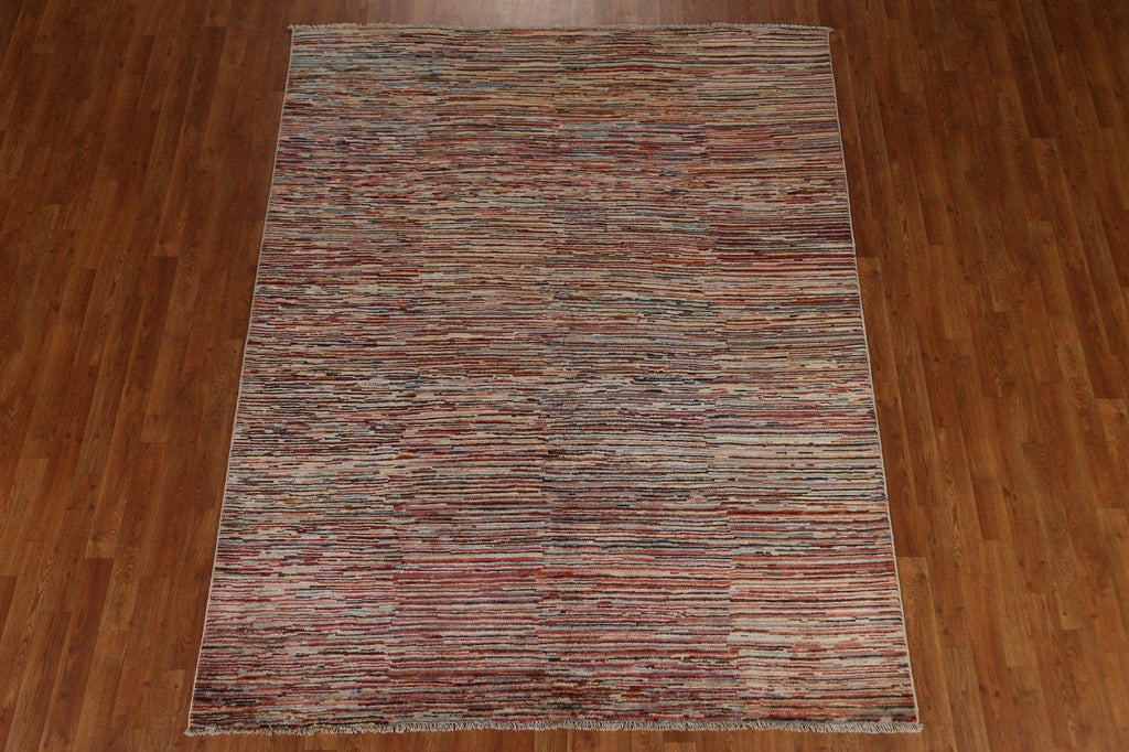 Striped Gabbeh Kashkoli Oriental Area Rug 6x8