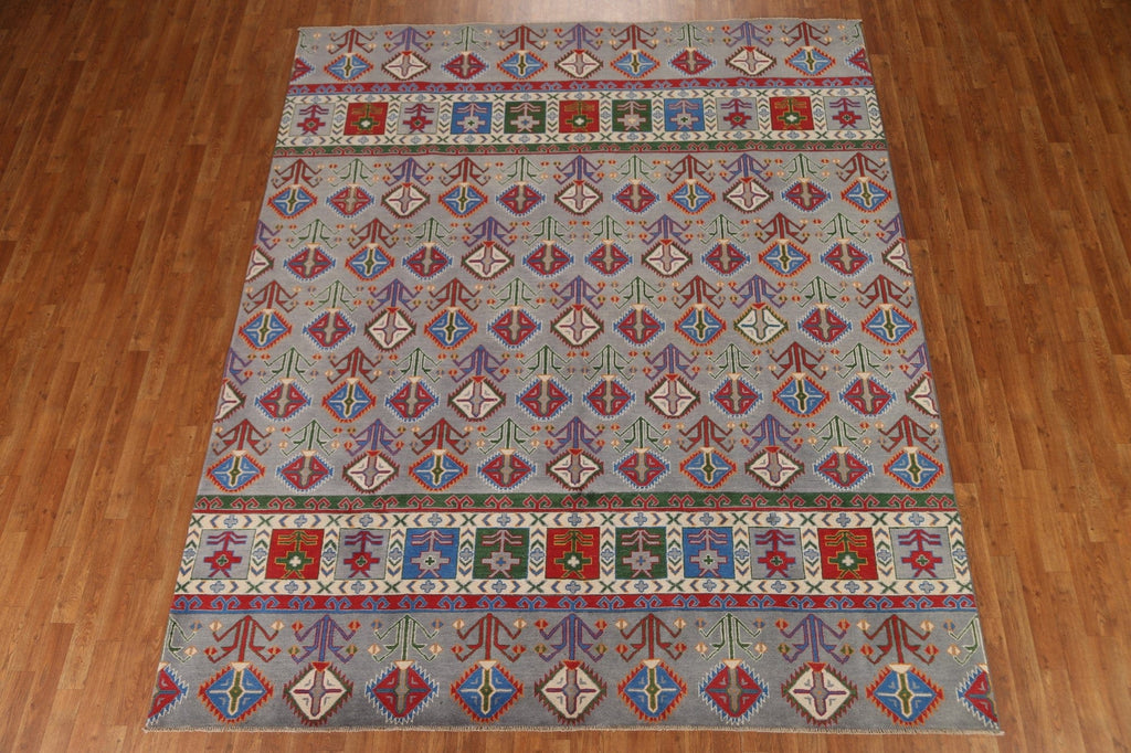 Geometric Kazak Wool Area Rug 8x10