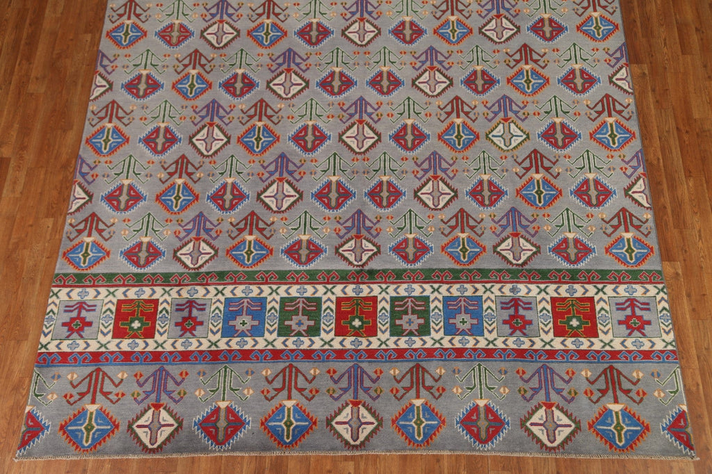 Geometric Kazak Wool Area Rug 8x10