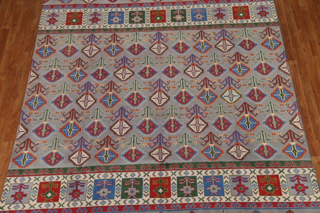 Geometric Kazak Wool Area Rug 8x10