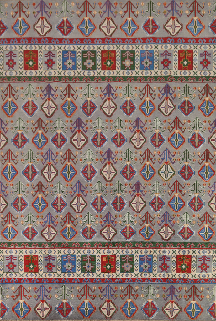 Geometric Kazak Wool Area Rug 8x10