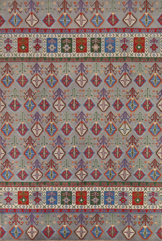 Geometric Kazak Wool Area Rug 8x10