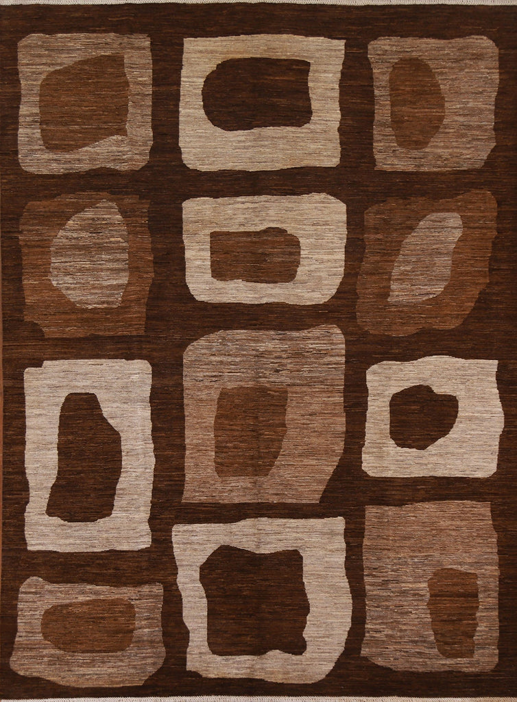 Brown Gabbeh Kashkoli Modern Area Rug 8x10