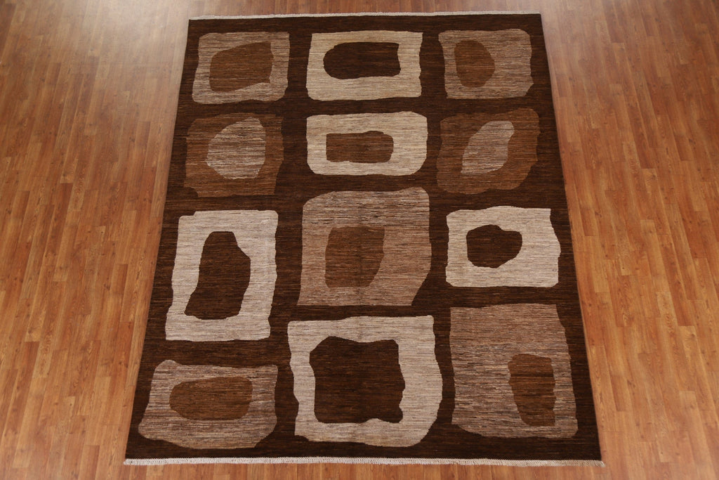 Brown Gabbeh Kashkoli Modern Area Rug 8x10