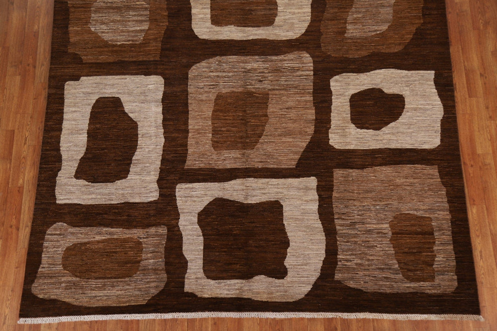 Brown Gabbeh Kashkoli Modern Area Rug 8x10